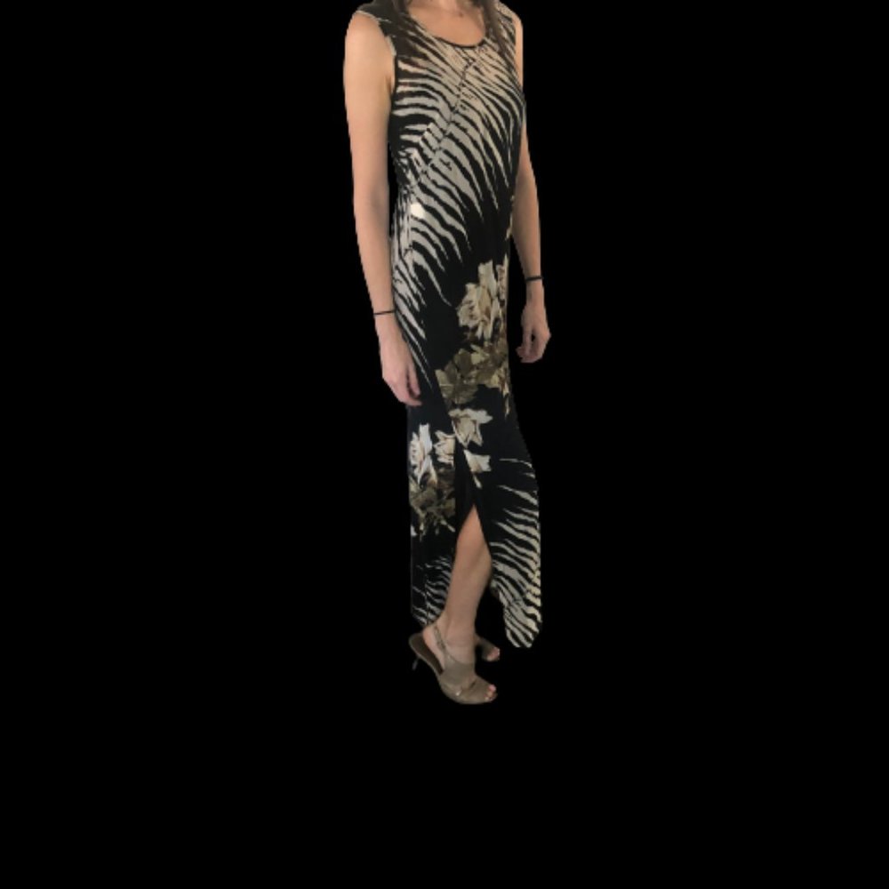 FUEGO Classic Sheath Dress in Black and Tan Size M - Picture 5 of 9
